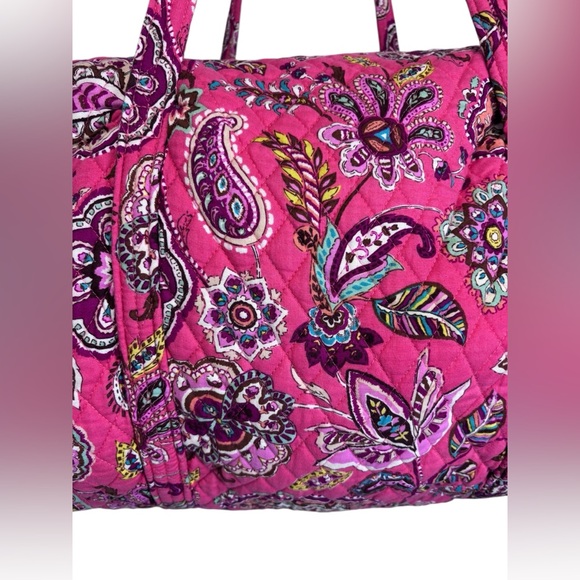 Vera Bradley Call Me Coral Quilted Duffel Weekender Bag - Picture 2 of 6